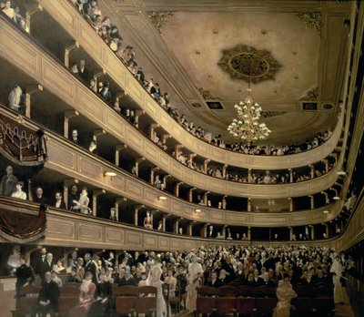 Das Auditorium des Alten Schlosstheaters, 1888 von Gustav Klimt